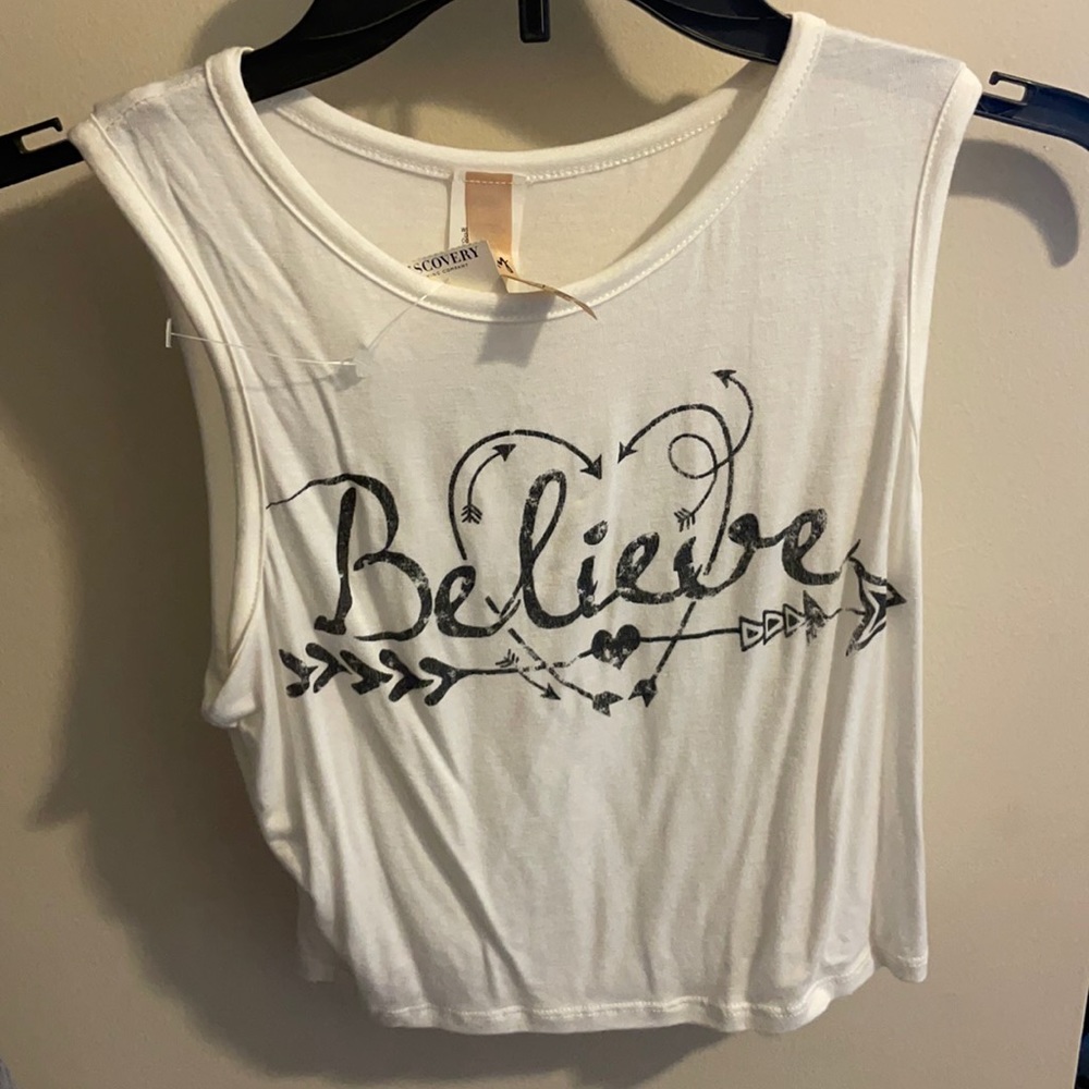 Believe white crop top